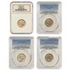 [4 Coins] 1930-1938 Gem BU Buffalo Nickel Lot PCGS/NGC MS62-66