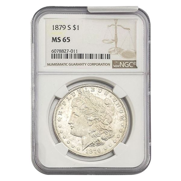 1879-S Morgan Silver Dollar NGC MS65