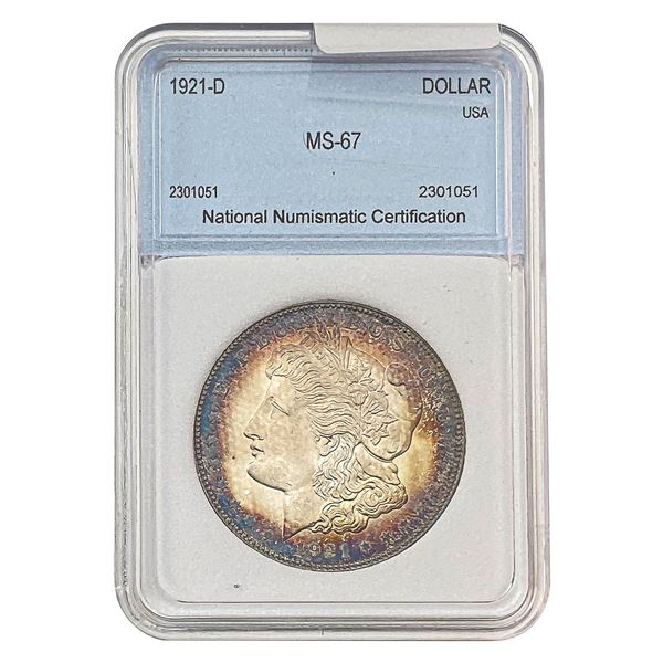 1921-D Morgan Silver Dollar NNC MS67