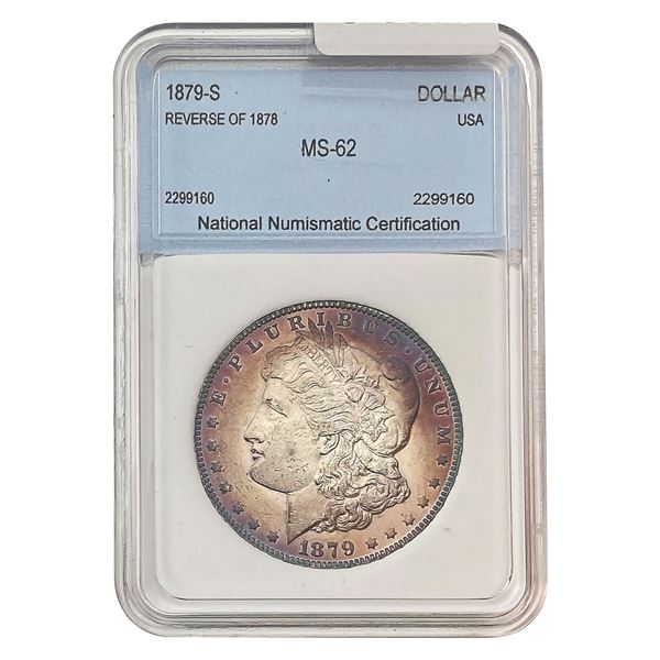 1879-S Rev 78 Morgan Silver Dollar NNC MS62
