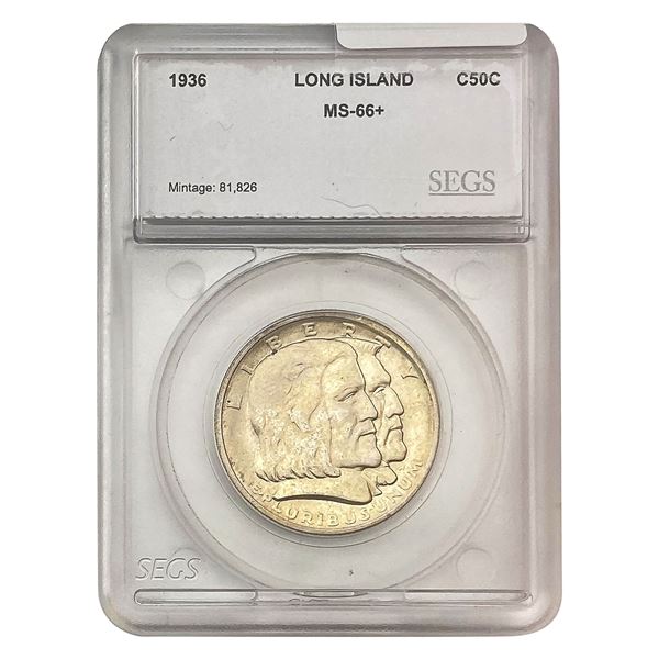 1936 Long Island Half Dollar SEGS MS66+