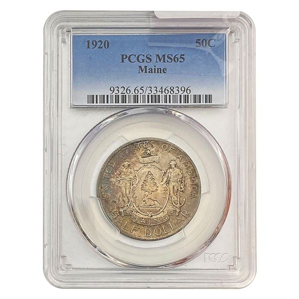 1920 Maine Half Dollar PCGS MS65