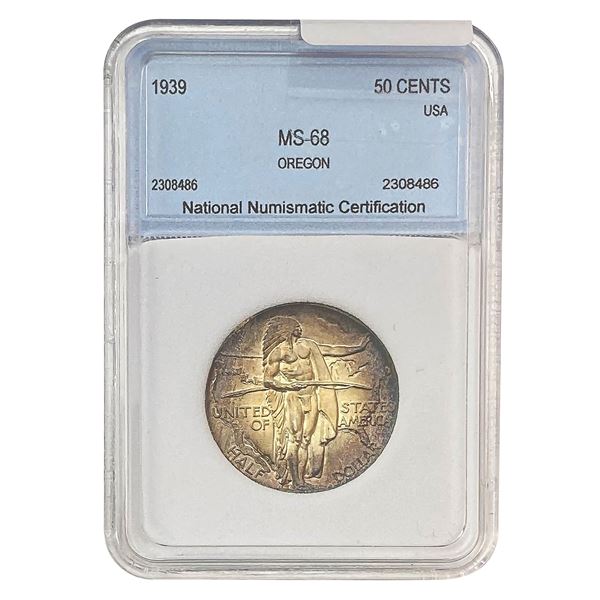 1939 Oregon Trail Half Dollar NNC MS68