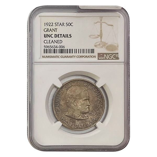 1922 W/STAR Grant Half Dollar NGC UNCDET