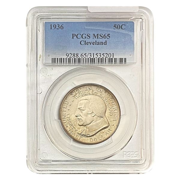 1936 Cleveland Half Dollar PCGS MS65