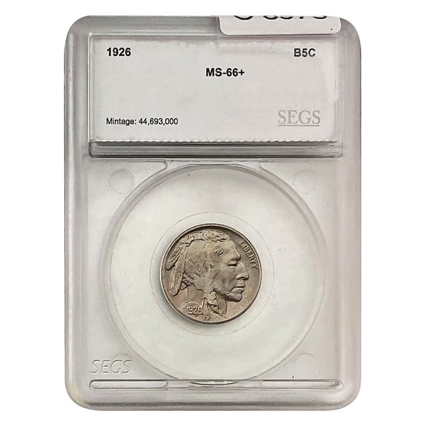 1926 Buffalo Nickel SEGS MS66+