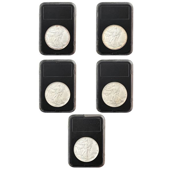 [5 Coins] 1991-1994 US Silver Eagle Lot