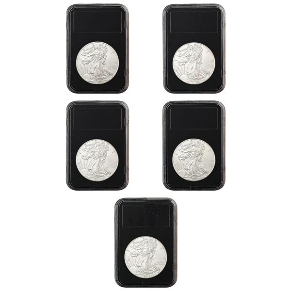 [5 Coins] 2015 US Silver Eagle Lot