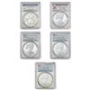 Image 1 : [5 Coins] 2011-2017 US Silver Eagle Lot PCGS MS/PR70