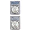 Image 1 : [2 Coins] 2002-2003-W US Silver Eagle Lot PCGS PR70 DCAM
