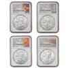 Image 1 : [4 Coins] 2021 States Series US Silver Eagle Lot NGC MS70