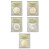 Image 1 : [5 Coins] 1984-2002 USCG Graded Commem. Silver Dollars