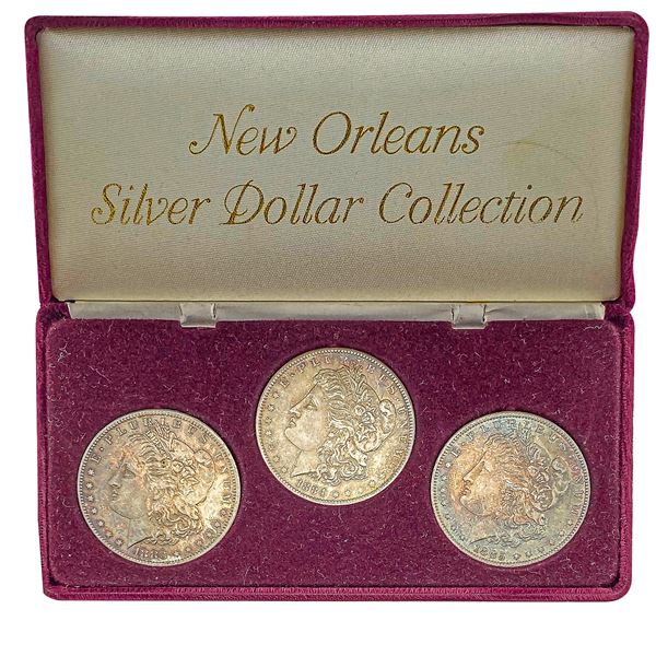 [3 Coins] 1883-1885 BU New Orleans Morgan Silver Dollars