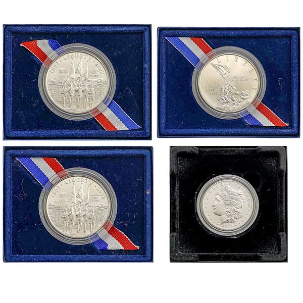 [4 Coins] 2002-2021 US Commem. SIlver Dollars