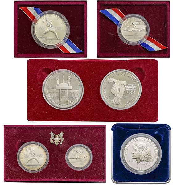 [7 Coins] 1984-1995 US Olympics Commem. Coins