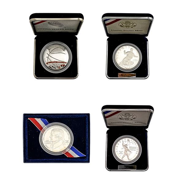 [4 Coins] 1997-2020 US Commem Silver Dollars