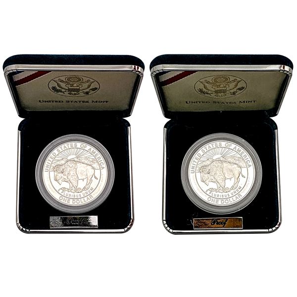 [2 Coins] 1999 Yellowstone Commem Silver Dollars