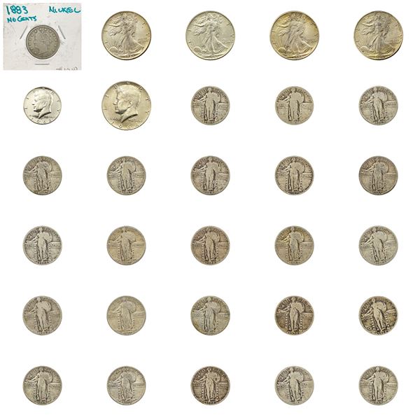 [30] 1883-1968 $9.25FV 90% Silver US Coins