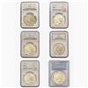 Image 1 : [6 Coins] 1922-1923 BU Graded Peace Dollar Lot PCGS/NGC MS64