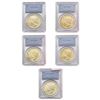 Image 1 : 1923 FALSE PCGS MS64 BU Graded Peace Dollar Lot [6 Coins]