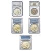 Image 1 : 1922-1923 FALSE PCGS/NGC MS64 BU Graded Peace Dollar Lot [5 Coins]