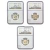 Image 1 : 1955-1997 FALSE NGC SP/PF68/70 Gem Proof Jefferson Nickel Lot [3 Coins]