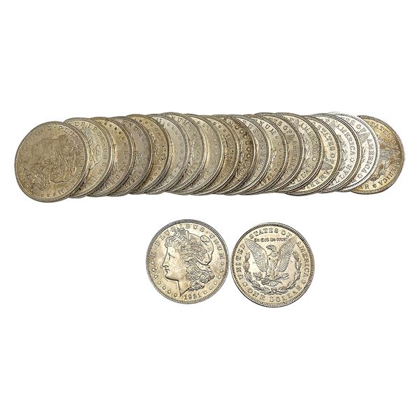 [20 Coins] 1921 BU Morgan Silver Dollar