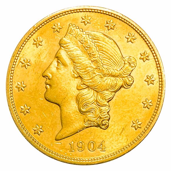 1904 $20 Gold Double Eagle GEM BU