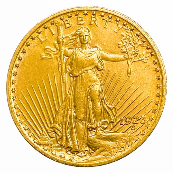 1923 $20 Gold Double Eagle CLOSELY UNCIRCULATED