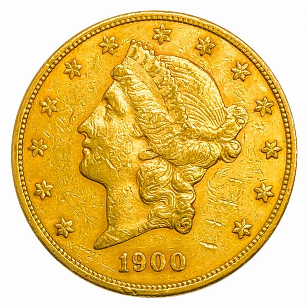 1900-S $20 Gold Double Eagle NEARLY UNCIRCULATED