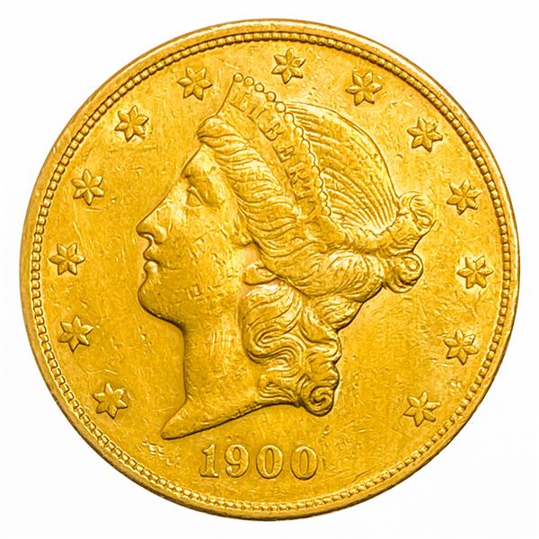 1900-S $20 Gold Double Eagle CLOSELY UNCIRCULATED
