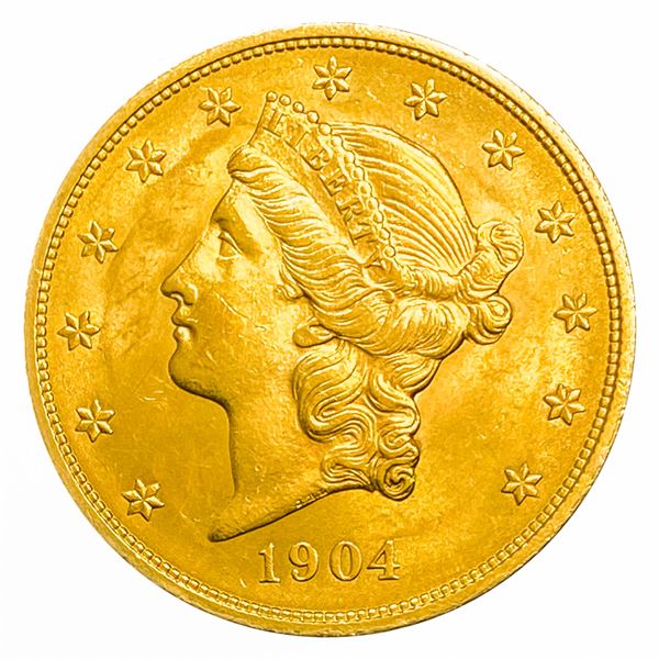 1904 $20 Gold Double Eagle GEM BU