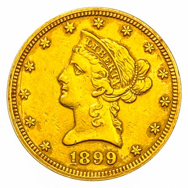 1899 $10 Gold Eagle CLOSELY UNCIRCULATED