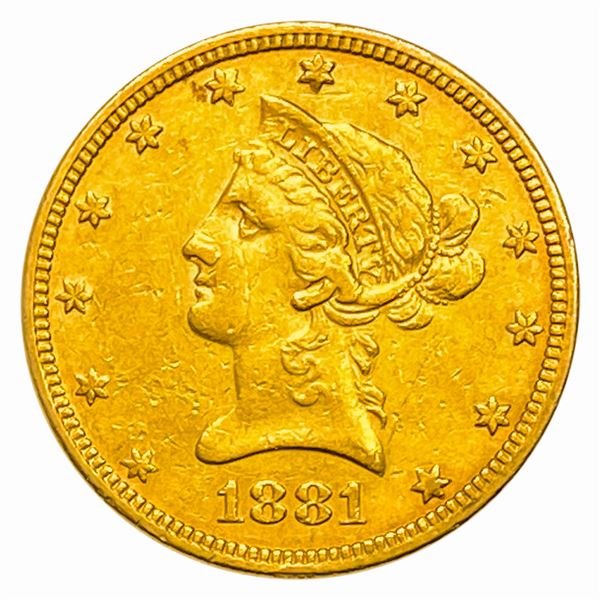 1881 $10 Gold Eagle CLOSELY UNCIRCULATED