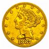 1887-S $5 Gold Half Eagle HIGH GRADE
