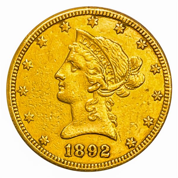 1892-O $10 Gold Eagle CHOICE AU