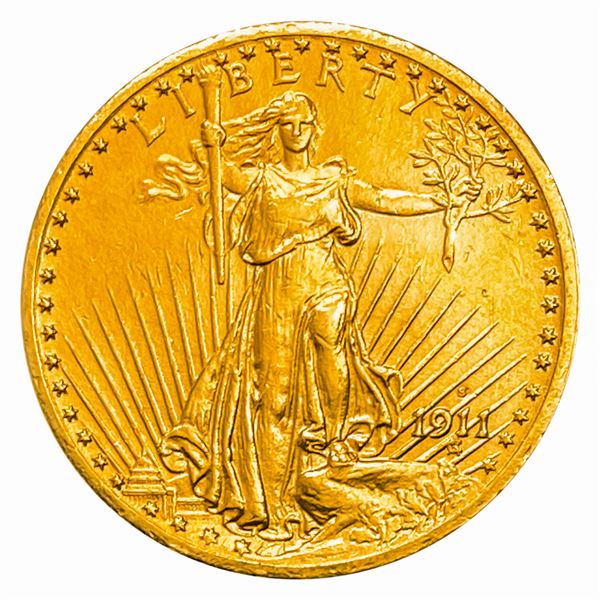 1911-S $20 Gold Double Eagle CHOICE BU