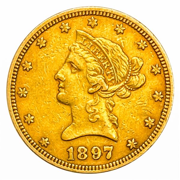 1897 $10 Gold Eagle CLOSELY UNCIRCULATED