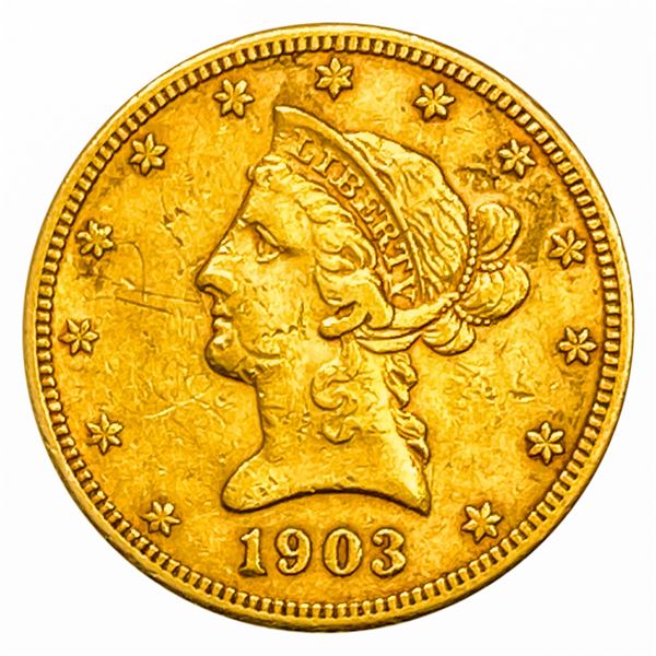 1903-S $10 Gold Eagle NEARLY UNCIRCULATED