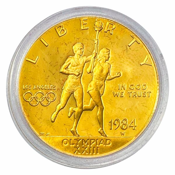 1984-W 0.484oz Gold $10 Olympic GEM PROOF