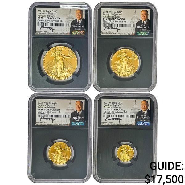 [4] 2021-W 1.85oz AGE Set NGC PF70 ULTRA CAMEO