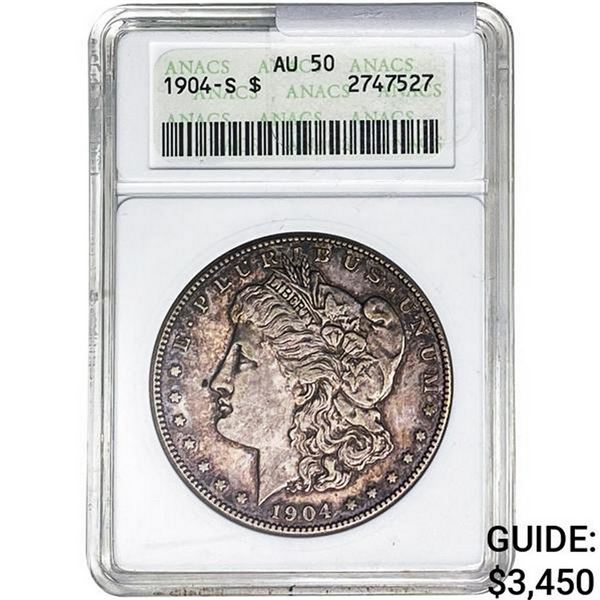 1904-S Morgan Silver Dollar ANACS AU50