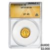 1872-S $2.50 Gold Quarter Eagle ANACS EF45