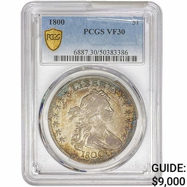 1800 Draped Bust Dollar PCGS VF30