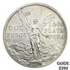 Image 1 : 1921Mo Mexico Silver 2 Pesos UNCIRCULATED