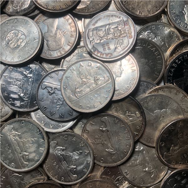 Lot of 10 Canadian Silver Dollars