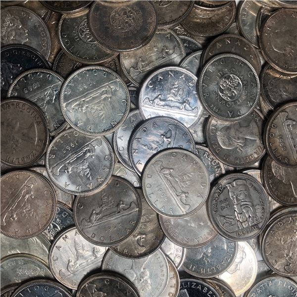 Lot of 10 Canadian Silver Dollars