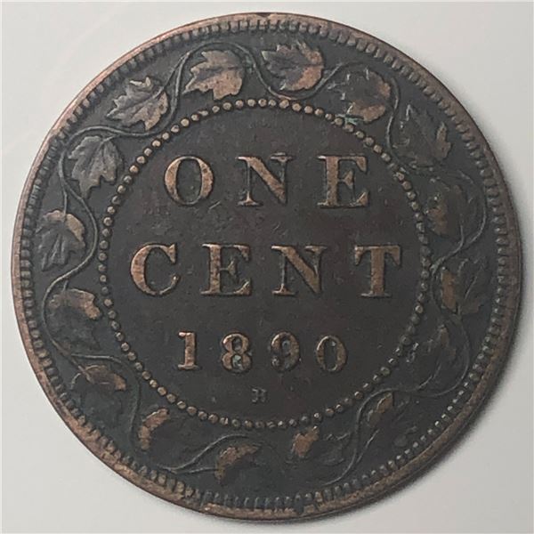 Canadian Large Cent 1890 VF+++