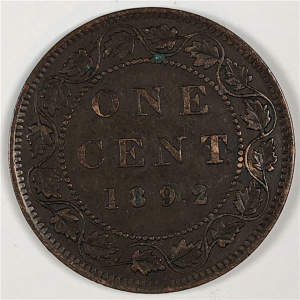 Canadian Large Cent 1892 VF++