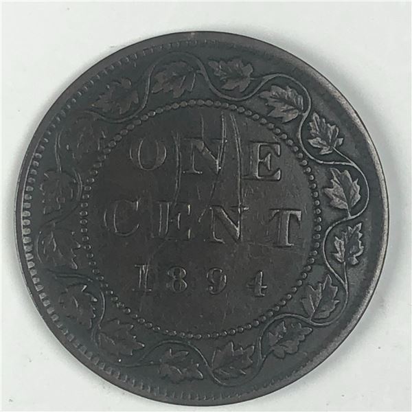 Canadian Large Cent 1894 VG++